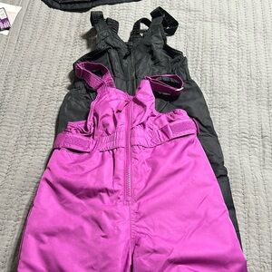 TWO Snow Bibs for Girls